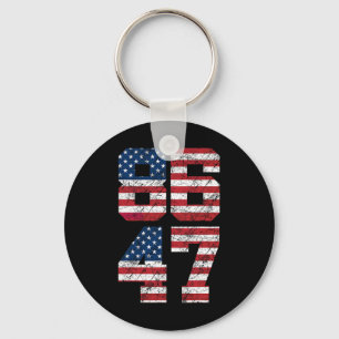 8647 Anti Trump 86 47 Retro Anti-Trump US Flag Pre Schlüsselanhänger
