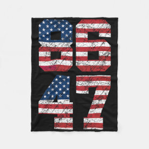 8647 Anti Trump 86 47 Retro Anti-Trump US-Flagge P Fleecedecke