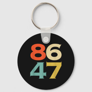 8647 Anti Trump 86 47 Retro Impeach 47 Anti-Trump Schlüsselanhänger