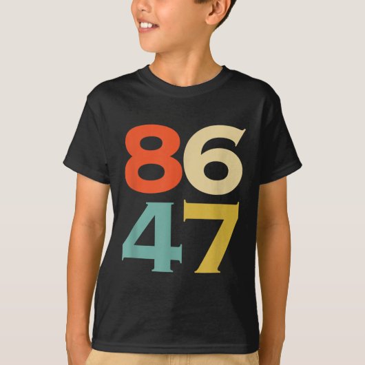 8647 Anti Trump 86 47 Retro Impeach 47 Anti-Trump T-Shirt (Vorderseite)