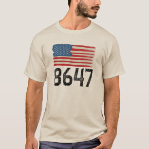 8647 Anti-Trump-amerikanische Flagge Politische Au T-Shirt
