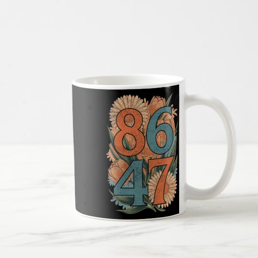 8647 Anti Trump floral Demokrat Präsident Liberal Kaffeetasse (Rechts)