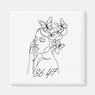 8647 Anti Trump Floral Resist 86 47 Impeach Trump Magnet