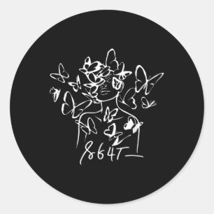 8647 Anti Trump Floral Resist 86 47 Impeach Trump Runder Aufkleber