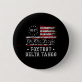 8647 Anti Trump Foxtrots Deltas Tangos Impeach 47 Button (Vorderseite)