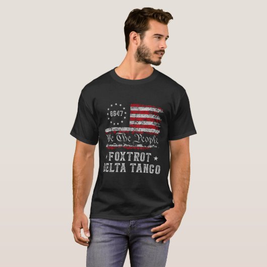 8647 Anti Trump Foxtrots Deltas Tangos Impeach 47 T-Shirt (Vorne ganz)