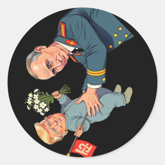 8647 Anti Trump Foxtrots Deltas Tangos Impeach Ant Runder Aufkleber (Vorderseite)