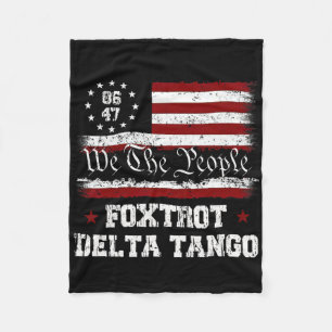 8647 Anti Trump Foxtrott Deltas Tango Impeach 47 Fleecedecke