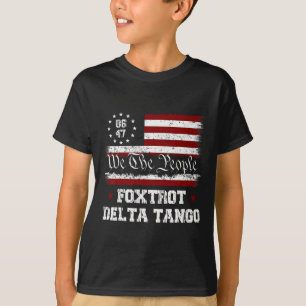 8647 Anti Trump Foxtrott Deltas Tango Impeach 47 T-Shirt