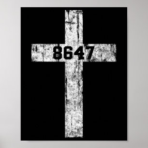 8647 Anti Trump Kreuz Christlich Jesus 86 47 Retro Poster