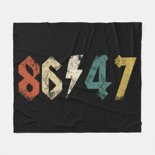 8647 Anti Trump Retro Vintag 80er Rock Style Fleecedecke