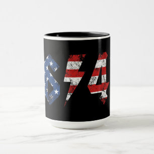 8647 Anti Trump Retro Vintag 80er Rock Style Tasse