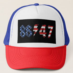 8647 Anti Trump Retro Vintag 80er Rock Style Truckerkappe