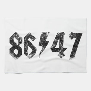 8647 Anti Trump Retro Vintage 80er Rock Stil Geschirrtuch