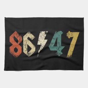 8647 Anti Trump Retro Vintage 80er Rock Stil Geschirrtuch