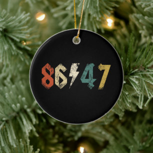 8647 Anti Trump Retro Vintage 80er Rock Stil Keramik Ornament