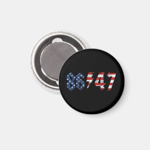 8647 Anti Trump Retro Vintage 80er Rock Stil Magnet