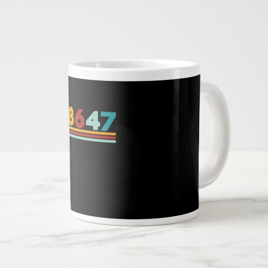 8647 - Antifascism Design Classic Creative Style Jumbo-Tasse (Vorderseite Rechts)