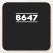 8647 - Antifascism Design Classic Design Rechteckiger Pappuntersetzer (Vorderseite)