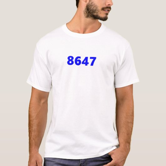 8647- Blue Schriftart-T - Shirt (Vorderseite)