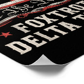 8647 Foxtrots Deltas Tangos America Flag  Poster (Ecke)