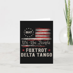 8647 Foxtrots Deltas Tangos America Flag Top Karte