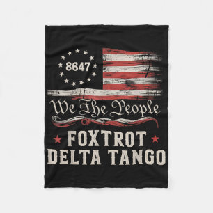8647 Foxtrots Deltas Tangos Amerika Flagge Fleecedecke
