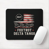 8647 Foxtrott Deltas Tango Amerikanische Flagge Mousepad (Mit Mouse)