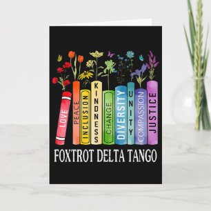 8647 Foxtrotts Tangos Deltas Buch Blume Widerstehe Karte