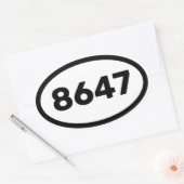 8647 OVALER AUFKLEBER (Umschlag)