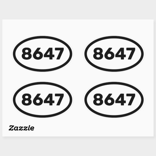 8647 OVALER AUFKLEBER (Blatt)