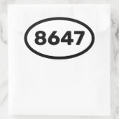 8647 OVALER AUFKLEBER (Tasche)