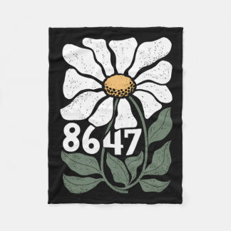 8647 Resist Subtiler Gänseblümchen Floral Foxtrot Fleecedecke