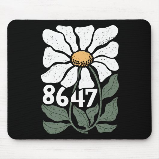 8647 Resist Subtle Daisy Floral Foxtrot Delta Tang Mousepad (Vorne)