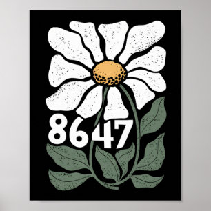 8647 Resist Subtle Daisy Floral Foxtrot Delta Tang Poster