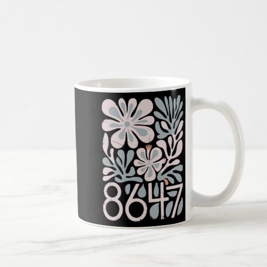 8647 Resist Subtle Floral Foxtrot Delta Tango Prot Kaffeetasse (Rechts)