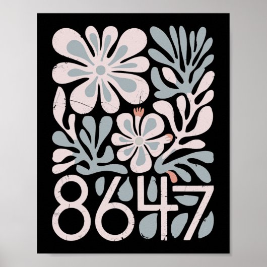 8647 Resist Subtle Floral Foxtrot Delta Tango Prot Poster (Vorne)