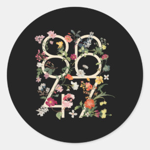 8647 Resist Subtle Floral Foxtrot Delta Tango Prot Runder Aufkleber