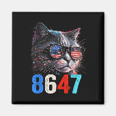 8647 Retro 86 47 Cat Lovers Magnet (Vorne)