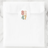 8647 Retro 86 47 Runder Aufkleber (Tasche)