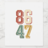 8647 Retro 86 47 Weinetikett (Einzelnes Label)