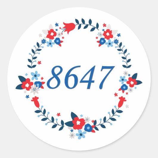 8647 RUNDER AUFKLEBER (Vorderseite)