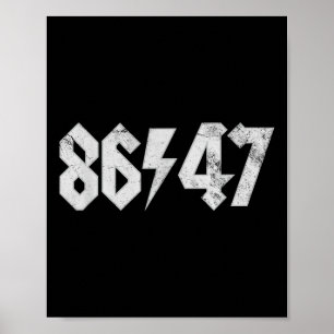 8647 Sarcastic Retro Vintager 80er Style 86 47 Roc Poster