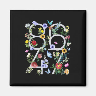 8647 Subtile Anti-Trump-Blumen-Boho Magnet