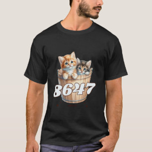 8647 Subtile Florale Retro 86 47 Süße Katzen Kätzc T-Shirt