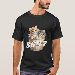 8647 Subtile Florale Retro 86 47 Süße Katzen Kätzc T-Shirt