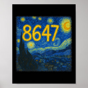 8647 Subtile Trump widerstehen Van Gogh Sternennac Poster