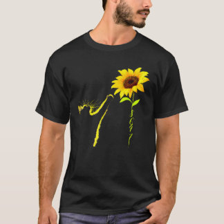 8647 Subtle 86 47 Cat Sunflower Cat Lovers 8647 Fl T-Shirt