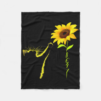 8647 Subtle Anti Trump 86 47 Cat Sonnenblume Fleecedecke