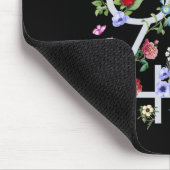 8647 Subtle Anti Trump 86 47 Floral Boho Style 1 Mousepad (Ecke)